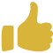gold thumbs up icon