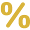 gold percentage icon