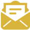 gold opened envelop icon